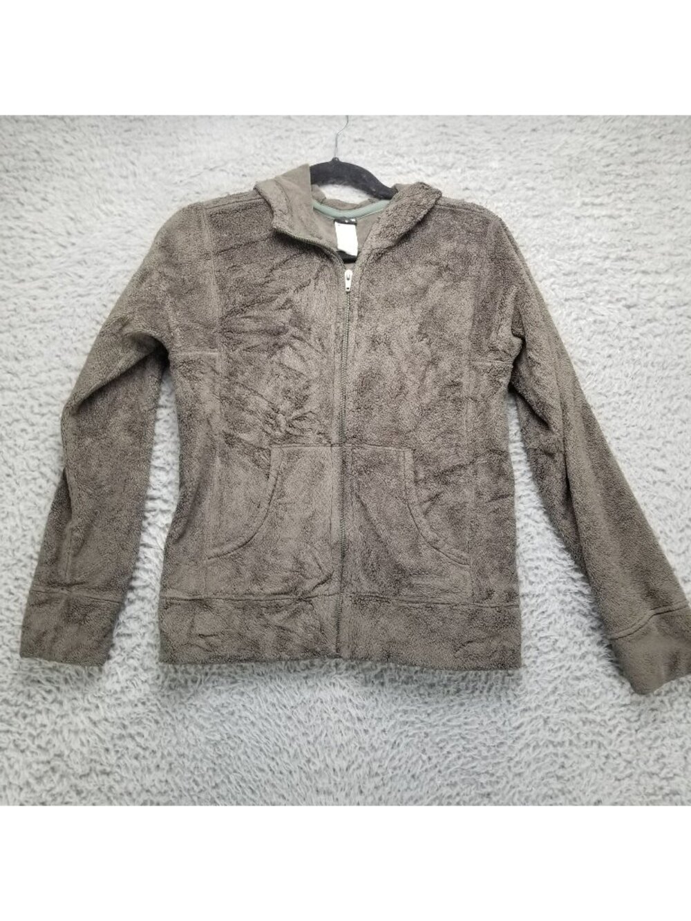 Patagonia Jacket Womens Small Brown Full Zip Gorpcore Fleece Hoodie *Read*